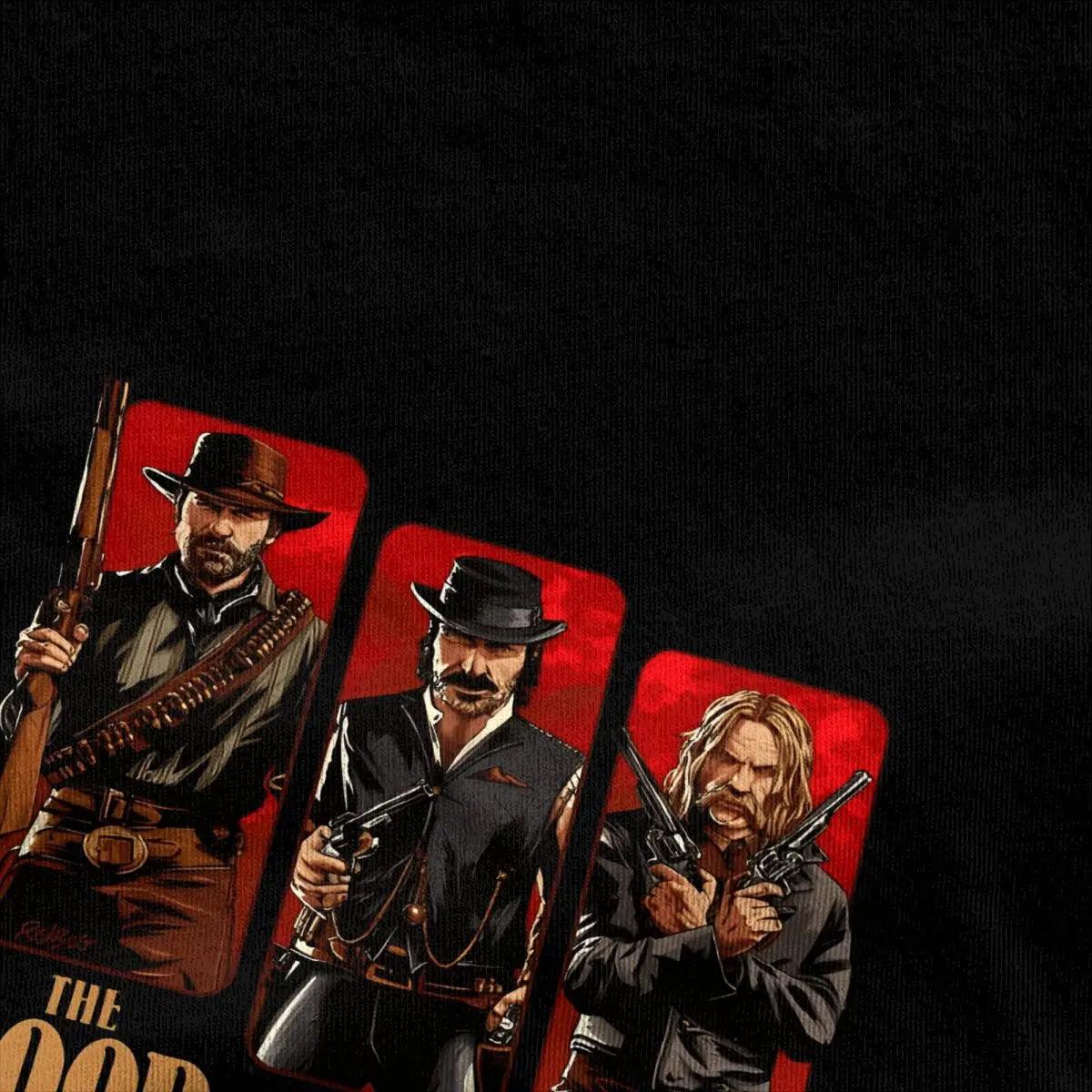 Red Dead Redemption 2 The Good The Bad The Ugly Pure Cotton Tshirt - Gray / S Available at 2Fast2See.co