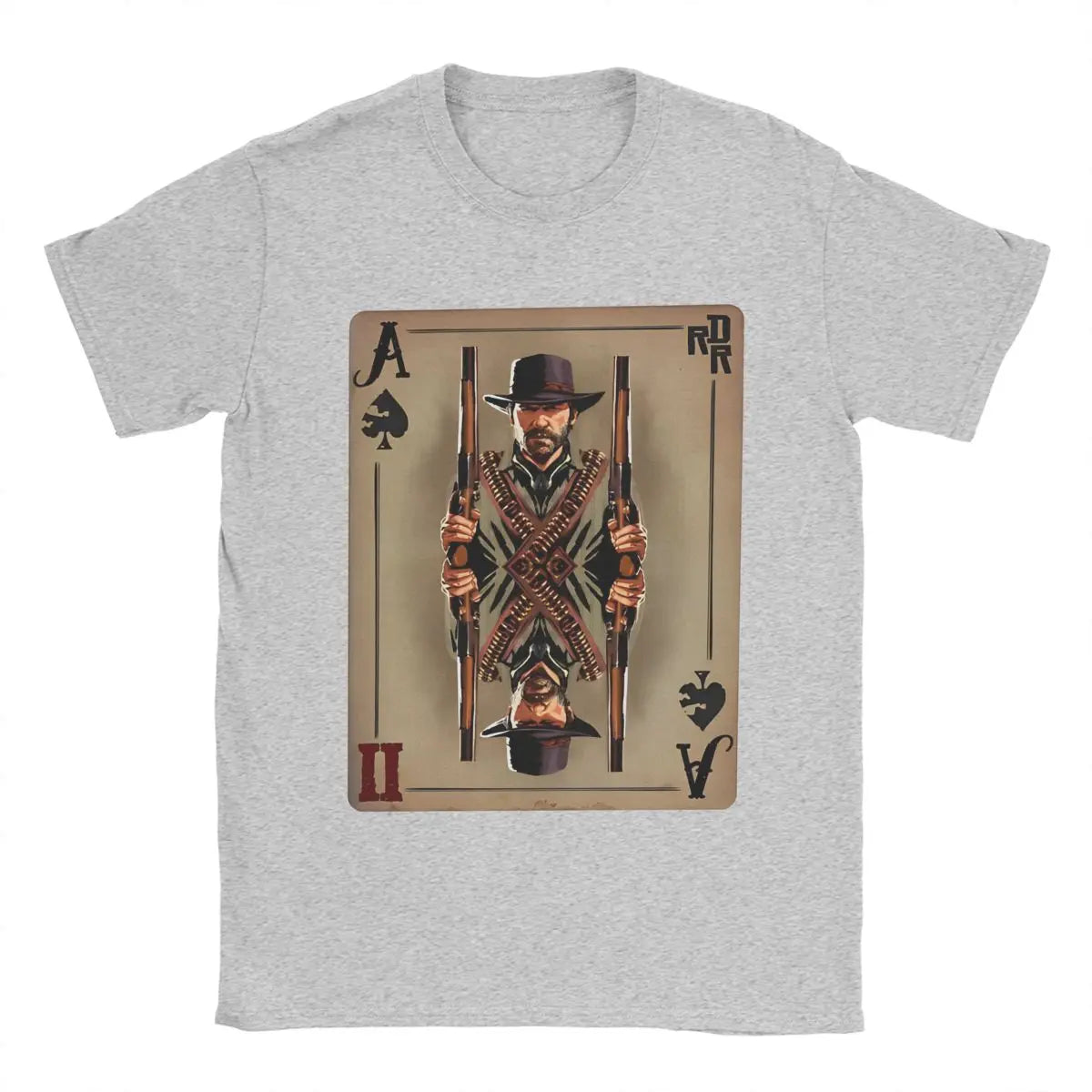 Red Dead Redemption 2 Vintage Arthur Morgan Cotton Tshirt - Gray / S Available at 2Fast2See.co