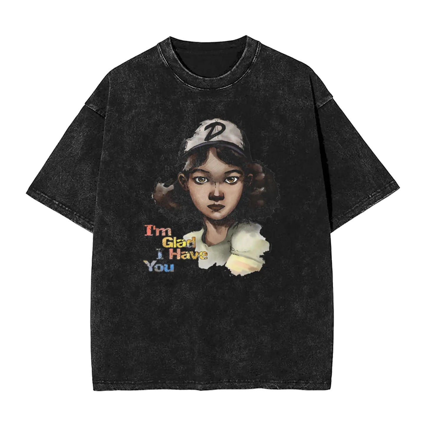 The Walking Dead I'm Glad I Have You Clementine Washed Tshirt Vintage