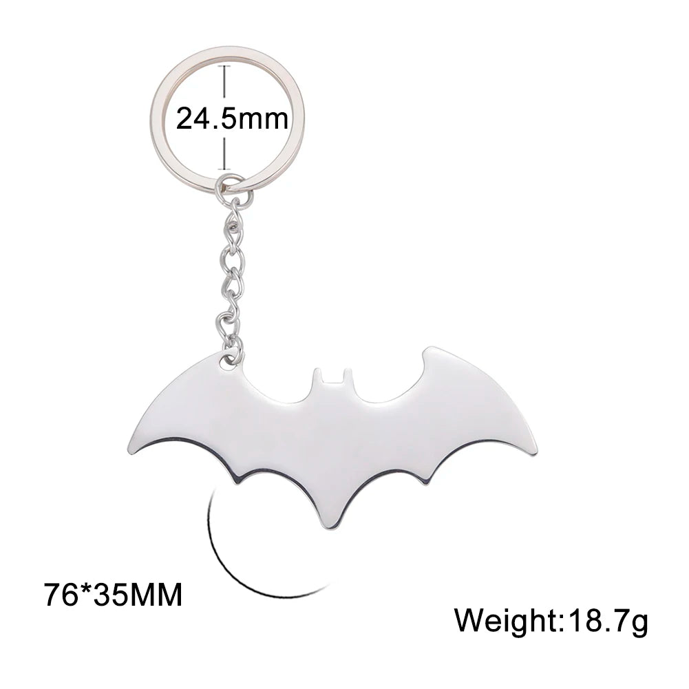 Stainless Steel Batman Silver Keychain