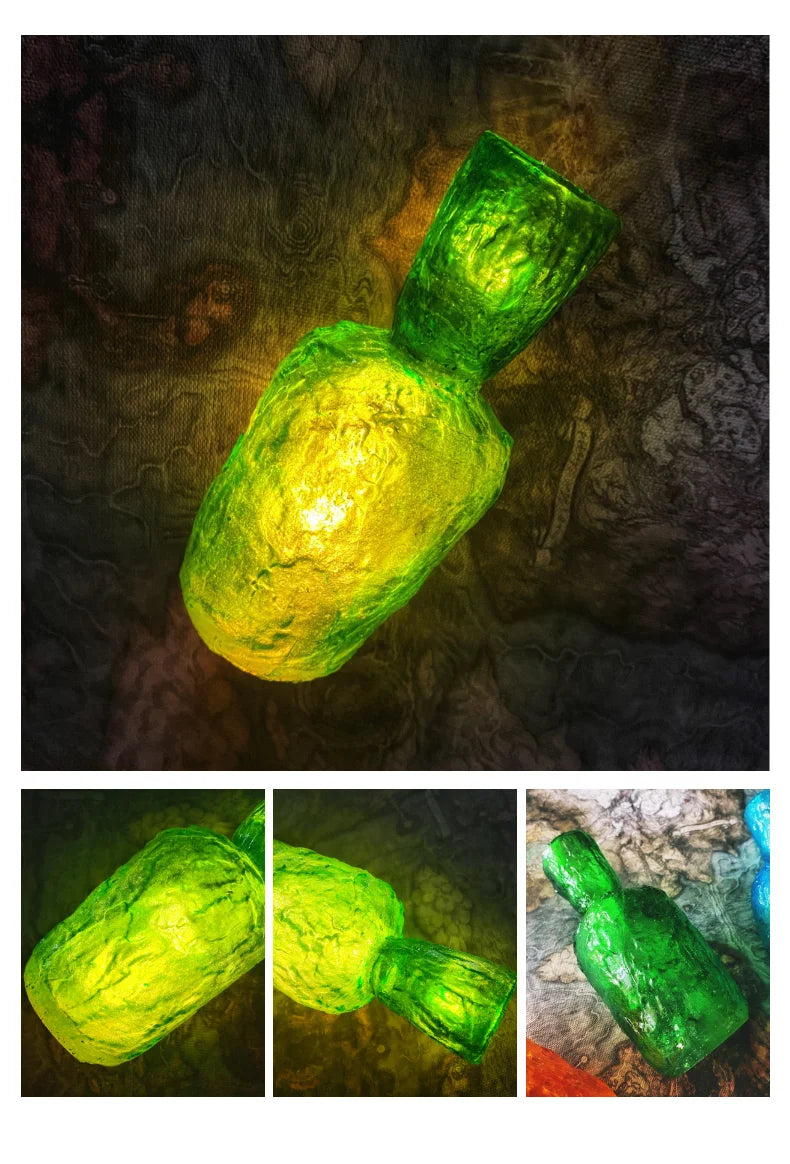Dark Souls Video Game Estus Flask Lamps - Green - With Lamp Available at 2Fast2See.co