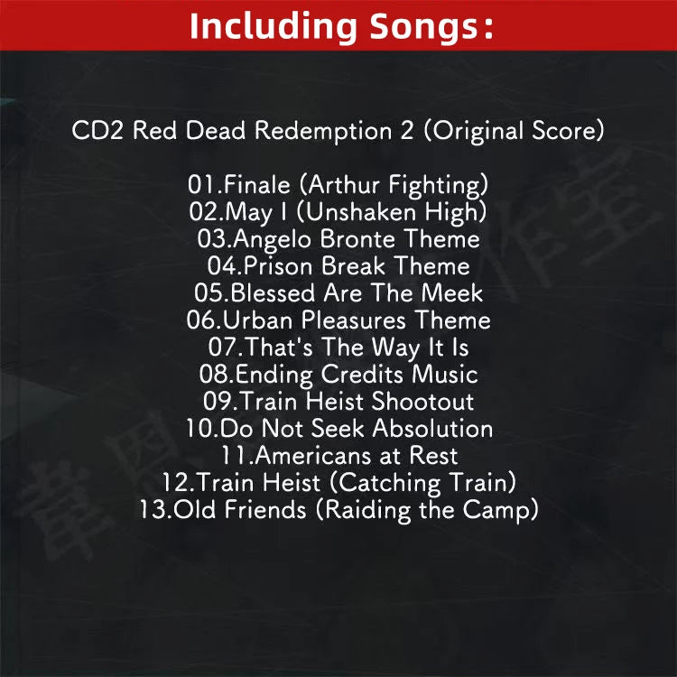 Red Dead Redemption II Game Woody Jackson Music CD RDR 2 OST Album 4pcs Compact Disc - 4pcs Music CD Available at 2Fast2See.co