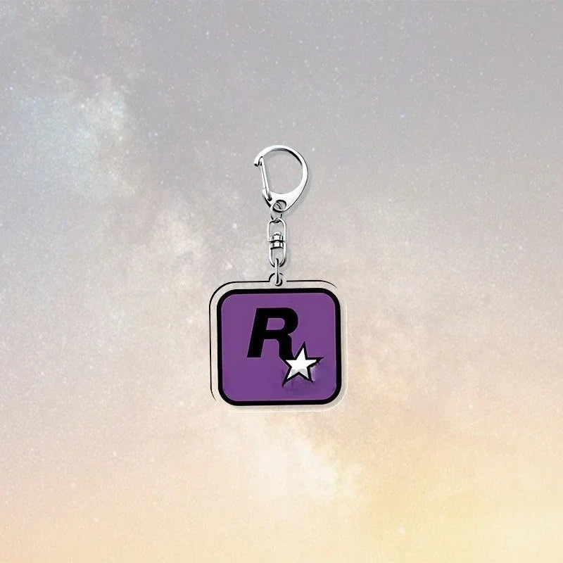 GTA Rockstar Games Acrylic Logo Double Sided Keychains