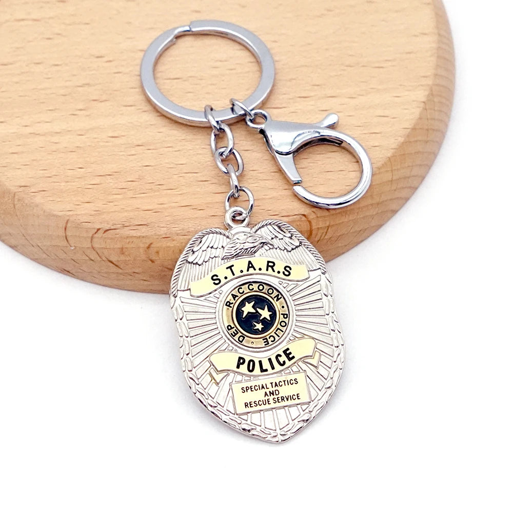 Resident Evil Game Leon S Kennedy RPD Raccoon City Keychains