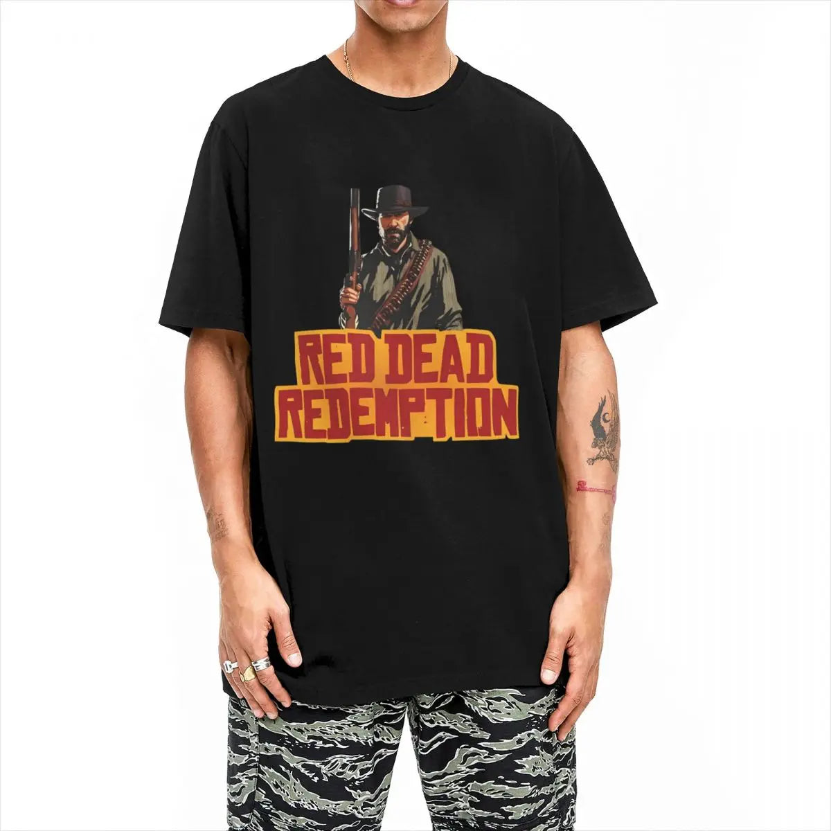 Red Dead Redemption Tshirt Retro Arthur Morgan Design - Gray / S Available at 2Fast2See.co