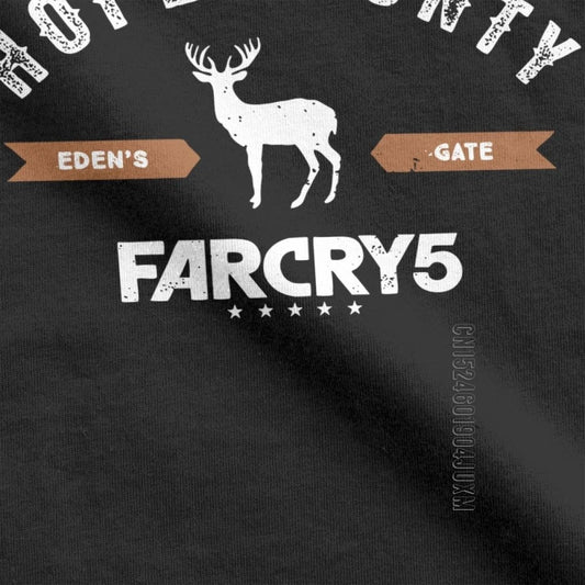 Far Cry 5 Tshirt Hope County 100% Cotton Vintage Design - Brown / XS Available at 2Fast2See.co