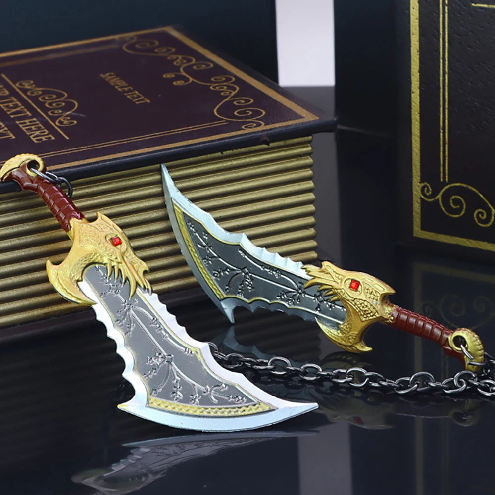 God of War 15cm Double Blades of Chaos with Big Chain Kratos Weapon Keychain - Default Title Available at 2Fast2See.co