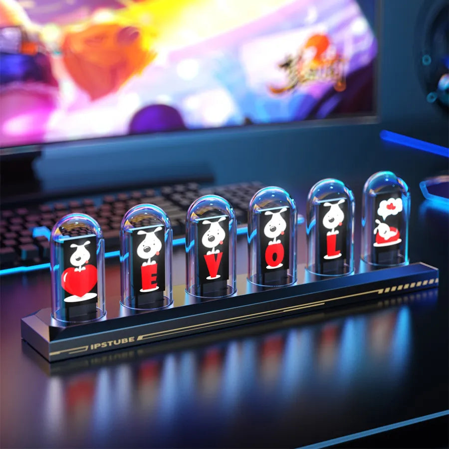 Retro RGB Nixie Tube Clock with LED Glow - IPS Color Screen, DIY Analog Digital Tube - Nixie Tube Clock Available at 2Fast2See.co
