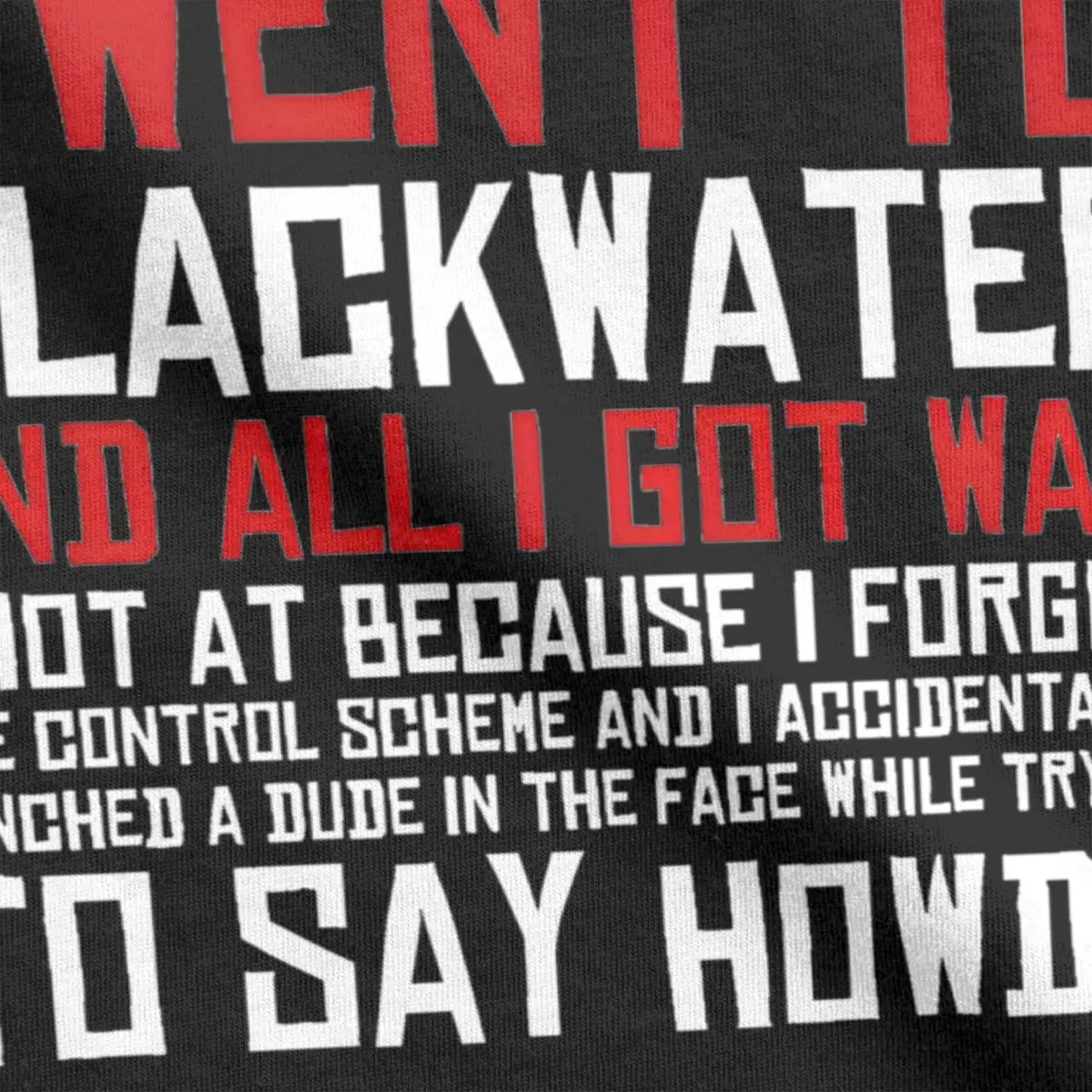 Red Dead Redemption Vintage Arthur Morgan Game Tshirt I Went To Blackwater - S Available at 2Fast2See.co