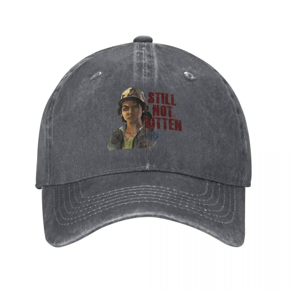 The Walking Dead Clementine Retro Washed Baseball Cap - Dark Gray / One Size Available at 2Fast2See.co