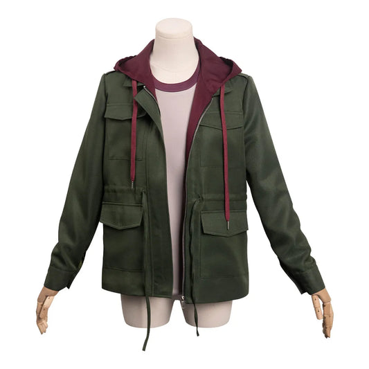 The Last of Us Ellie's T-shirt & Coat Jacket Cosplay Costume - S Available at 2Fast2See.co