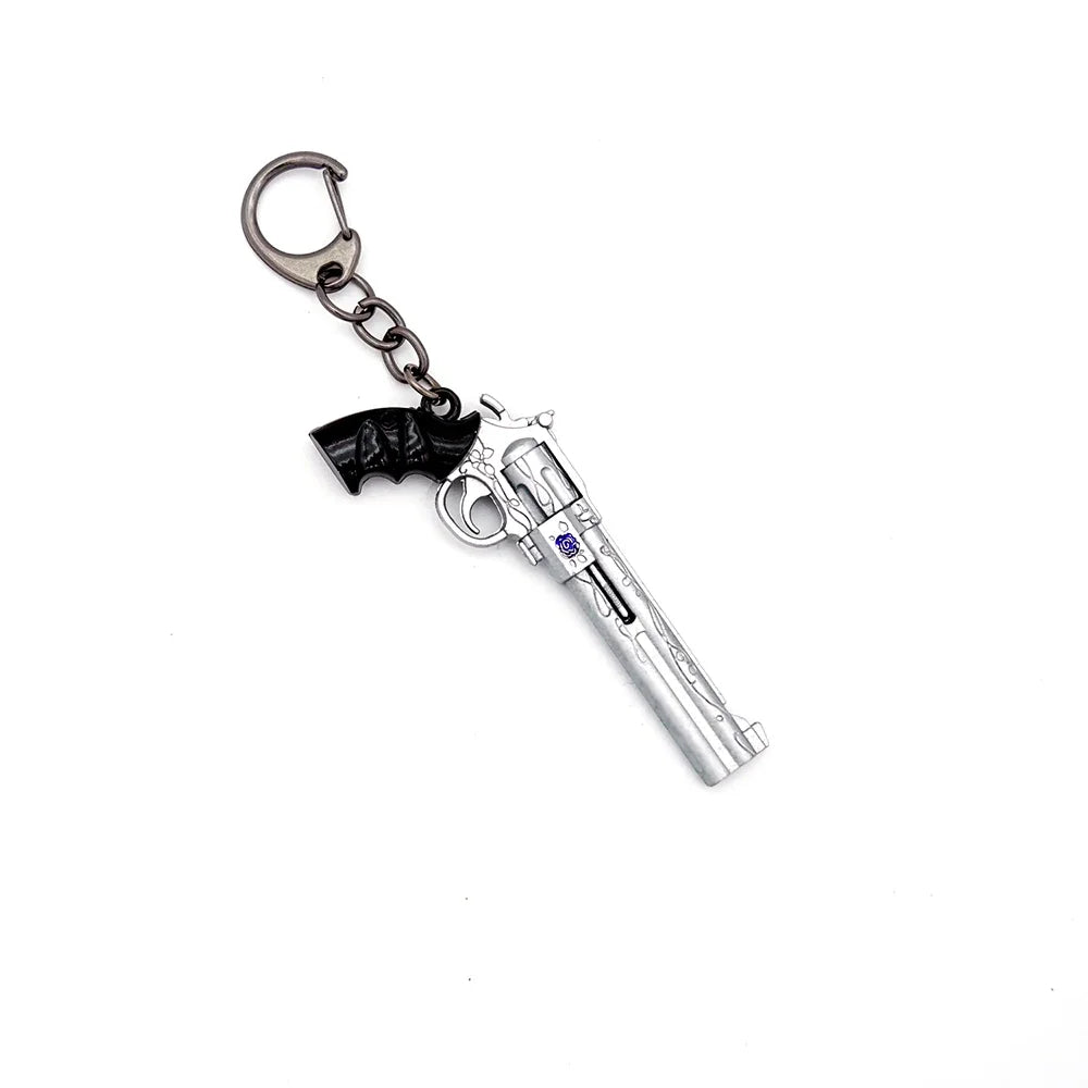 Devil May Cry Dante & Nero Sword Keychain Set - Rebellion, Red Queen, Ebony & Ivory Revolver Keyrings - Option 4 Available at 2Fast2See.co