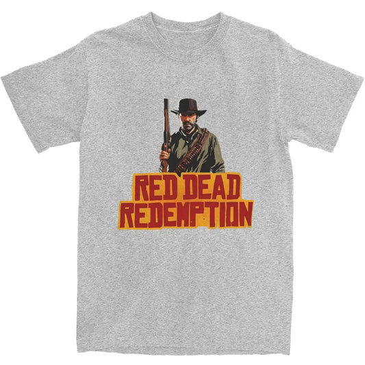 Red Dead Redemption Tshirt Retro Arthur Morgan Design - Gray / S Available at 2Fast2See.co