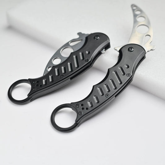 CSGO Folding Knife Game Aluminum Handle Training Knife - Dark Grey Available at 2Fast2See.co