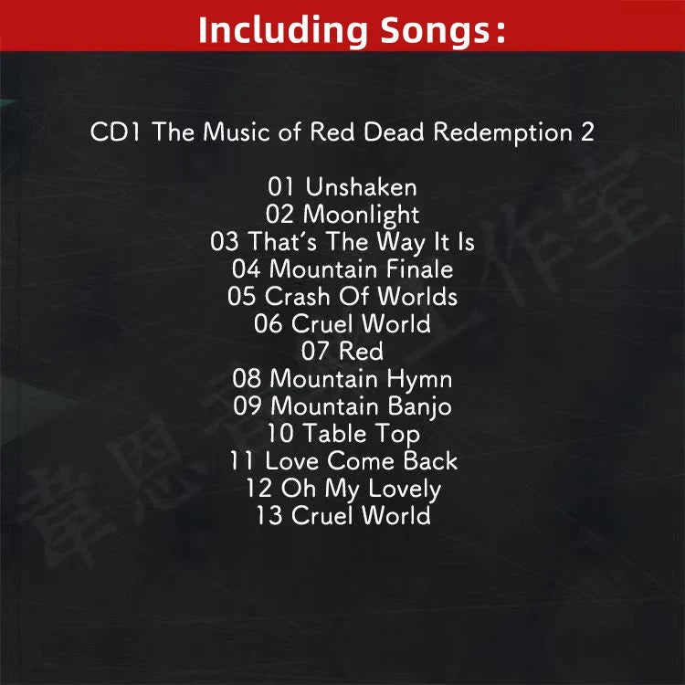 Red Dead Redemption II Game Woody Jackson Music CD RDR 2 OST Album 4pcs Compact Disc - 4pcs Music CD Available at 2Fast2See.co