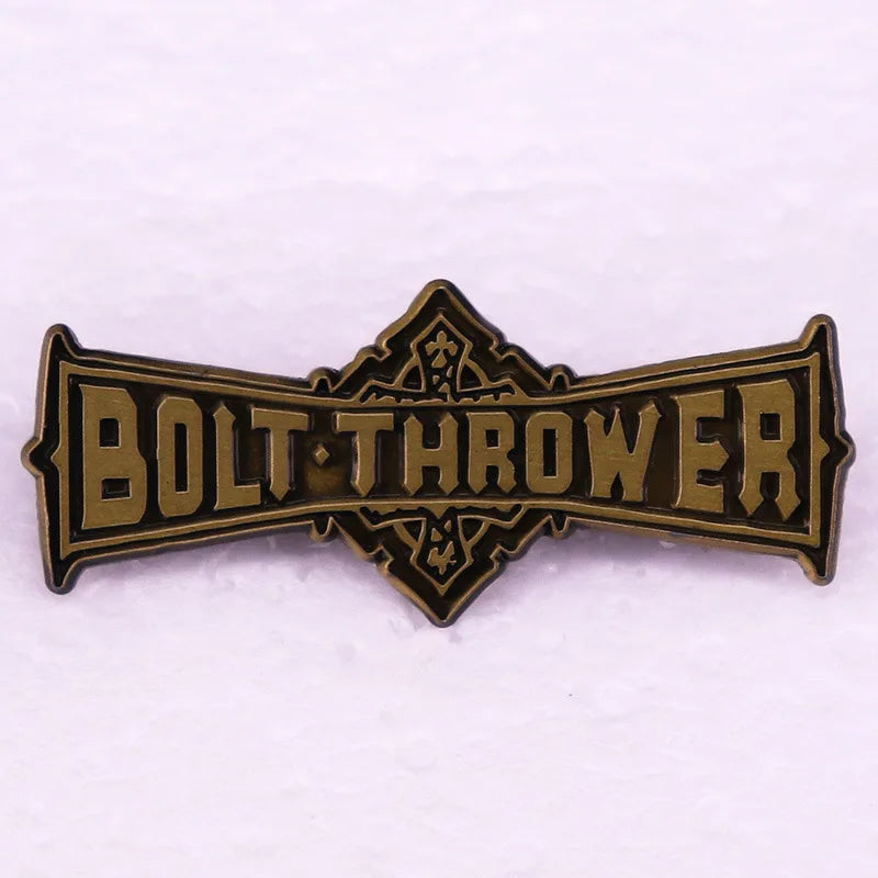 Bolt Thrower Metal Pin Vintage Rock Band Brooch - Available at 2Fast2See.co