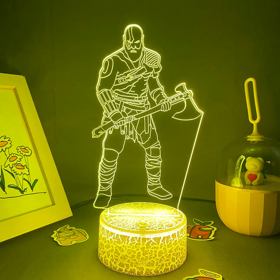 God Of War 4 3D Night Lamp - Available at 2Fast2See.co