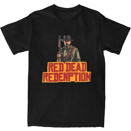Red Dead Redemption Tshirt Retro Arthur Morgan Design - Black / S Available at 2Fast2See.co