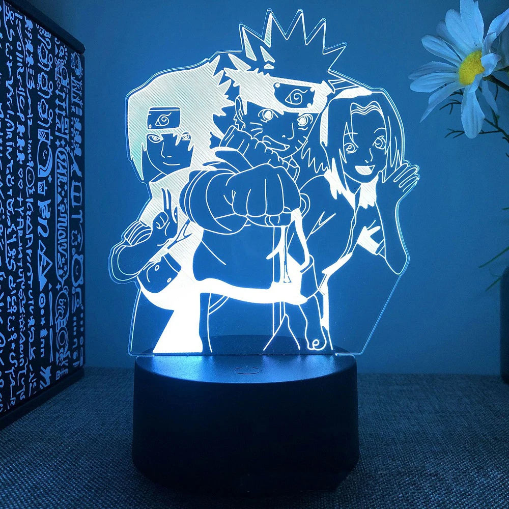 Anime Naruto Uzumaki LED 3D Night Lamps 16 Colors Lamp Decor