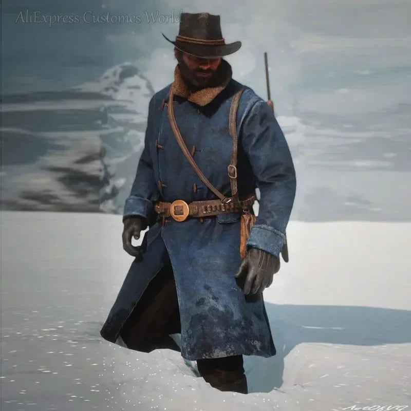 Red Dead Redemption Game Arthur Morgan Coat Cosplay Costume - Coat & Hat / S Available at 2Fast2See.co