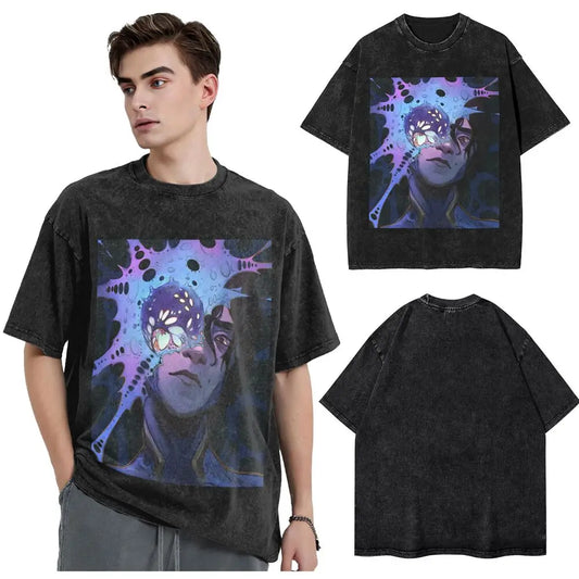 Viktor Arcane 2 League Of Legends Washed Tshirt - Vintage Black / S Available at 2Fast2See.co