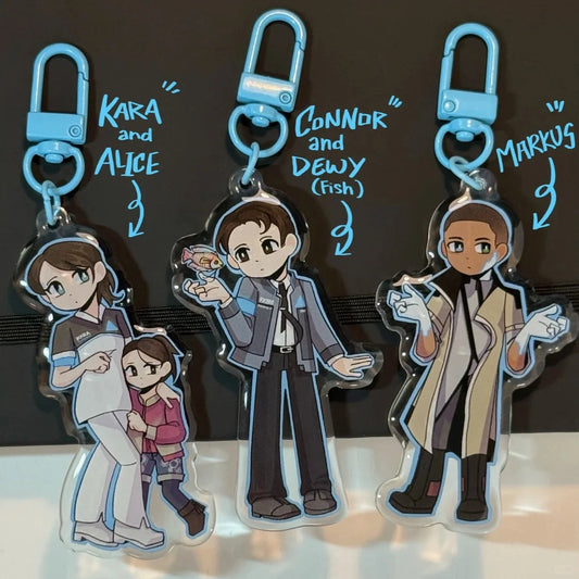 Detroit Become Human Acrylic Characters Keychain Accessories