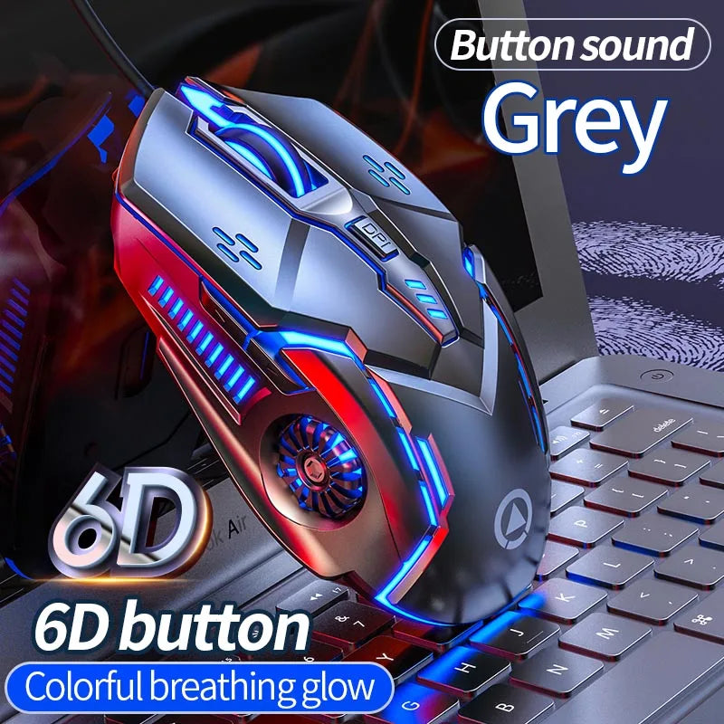 Ergonomic Wired Gaming Mouse with RGB