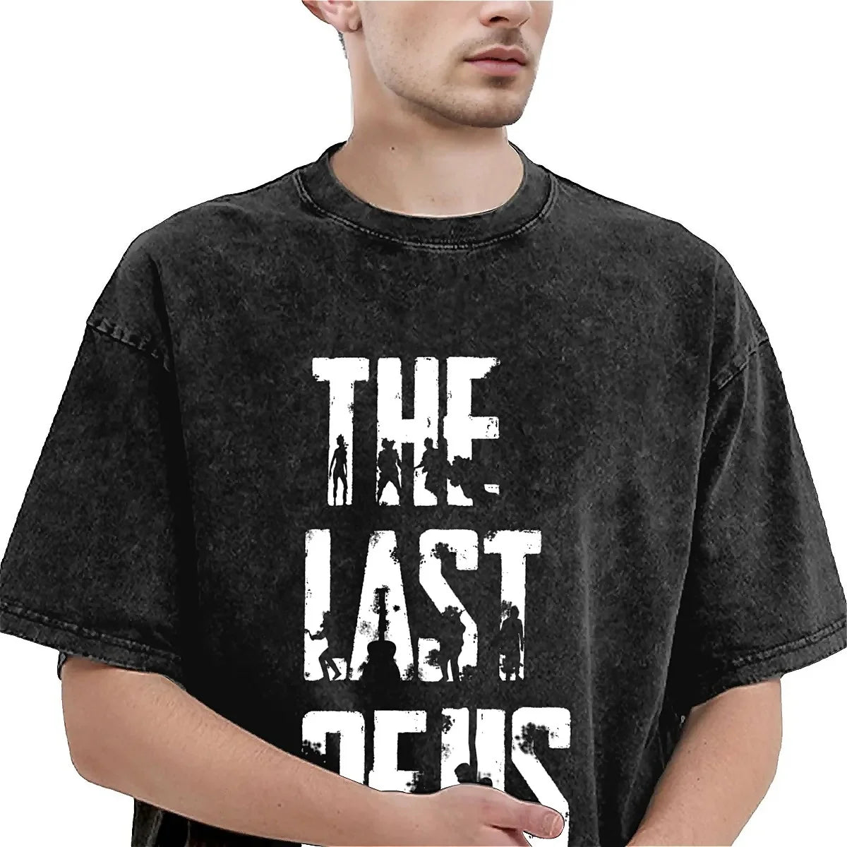 The Last of Us Logo Tshirt Vintage Washed Casual Tshirts - Available at 2Fast2See.co