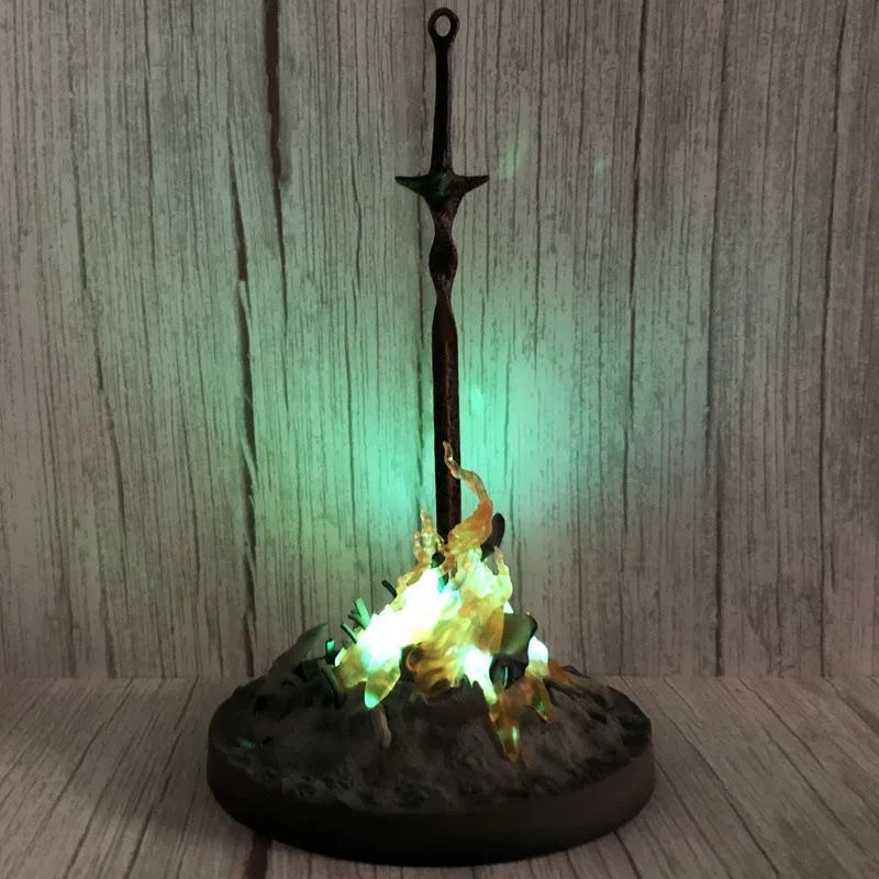 Dark Souls Glowing Bonfire Figure with Remote Control PVC Collection Model Gift