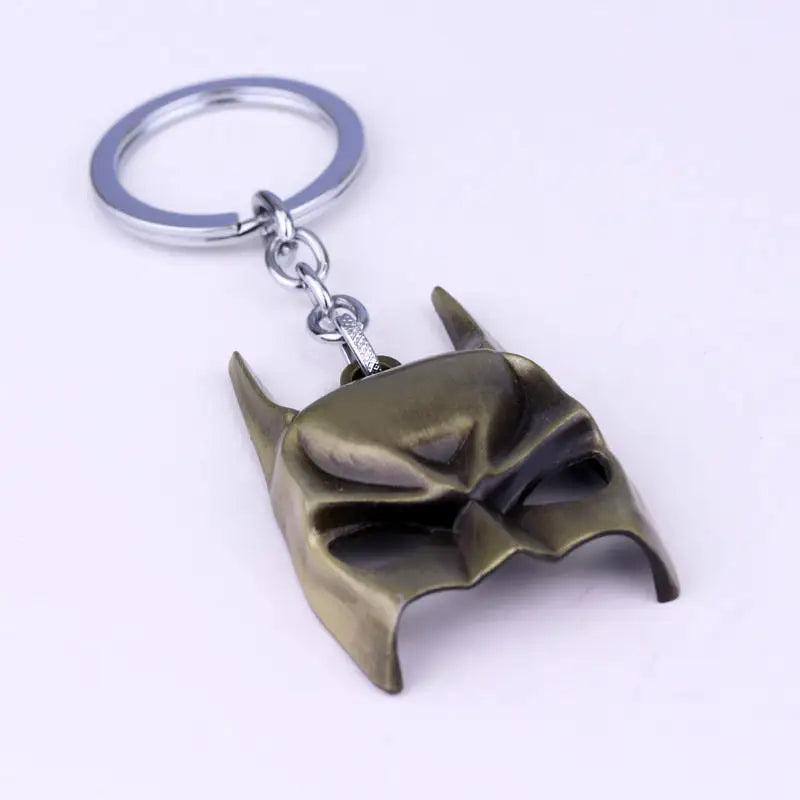 Batman's Mask Inspired Keychains Black & Bronze