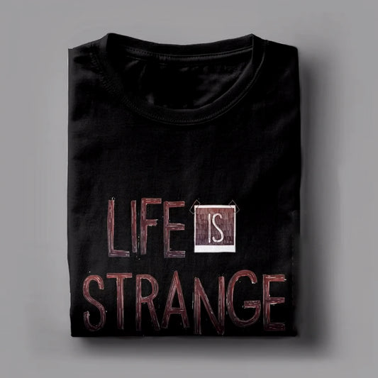 Life Is Strange Inspired Logo Tshirt Vintage Cotton Tee - Black / XS Available at 2Fast2See.co
