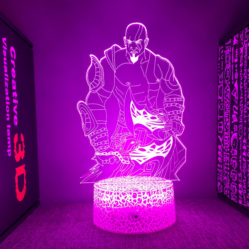 God of War Figure Kratos 3D Led Night Light