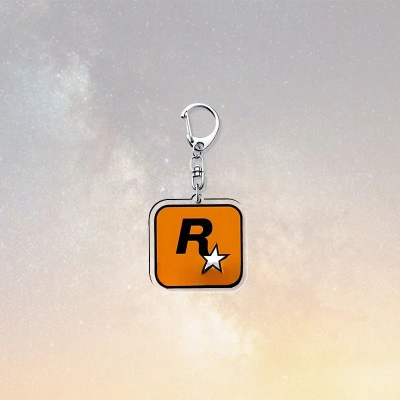 GTA Rockstar Games Acrylic Logo Double Sided Keychains