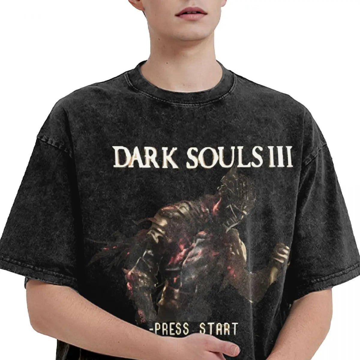Dark Souls 3 Retro Game Tshirt Graphic Vintage Tee Cotton