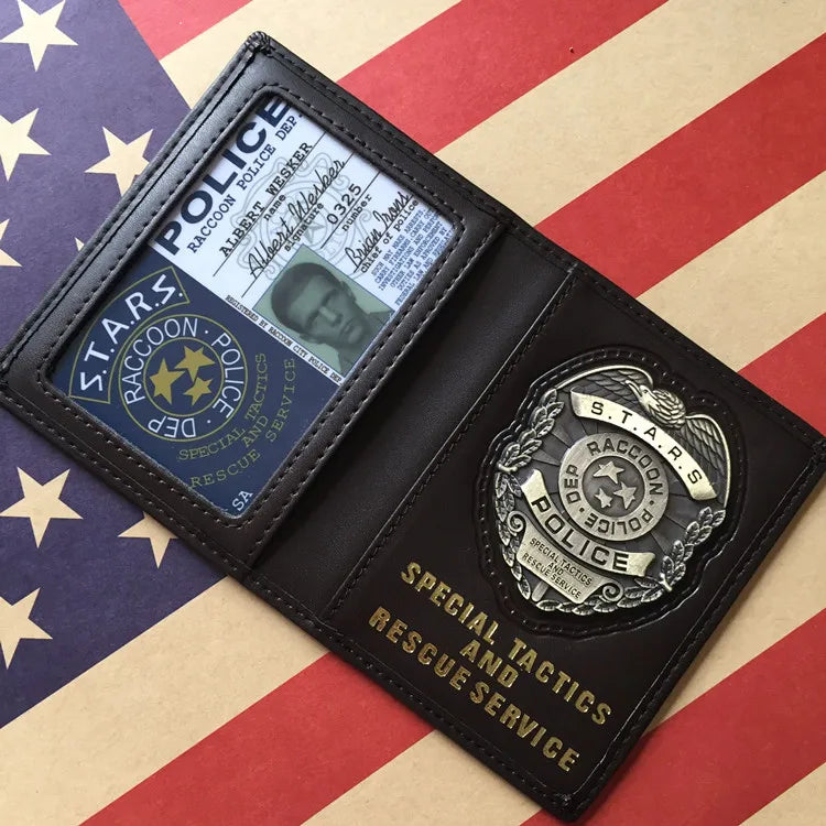 RE4 Leon Scott Kennedy Game Metal Badge Wallet Ada wong Chris Redfield Rebecca Customized Cosplay Accessory