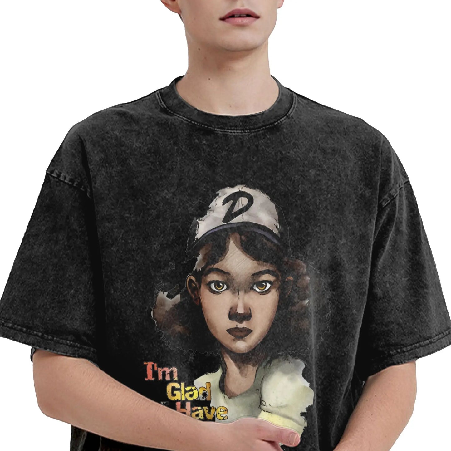 The Walking Dead I'm Glad I Have You Clementine Washed Tshirt Vintage