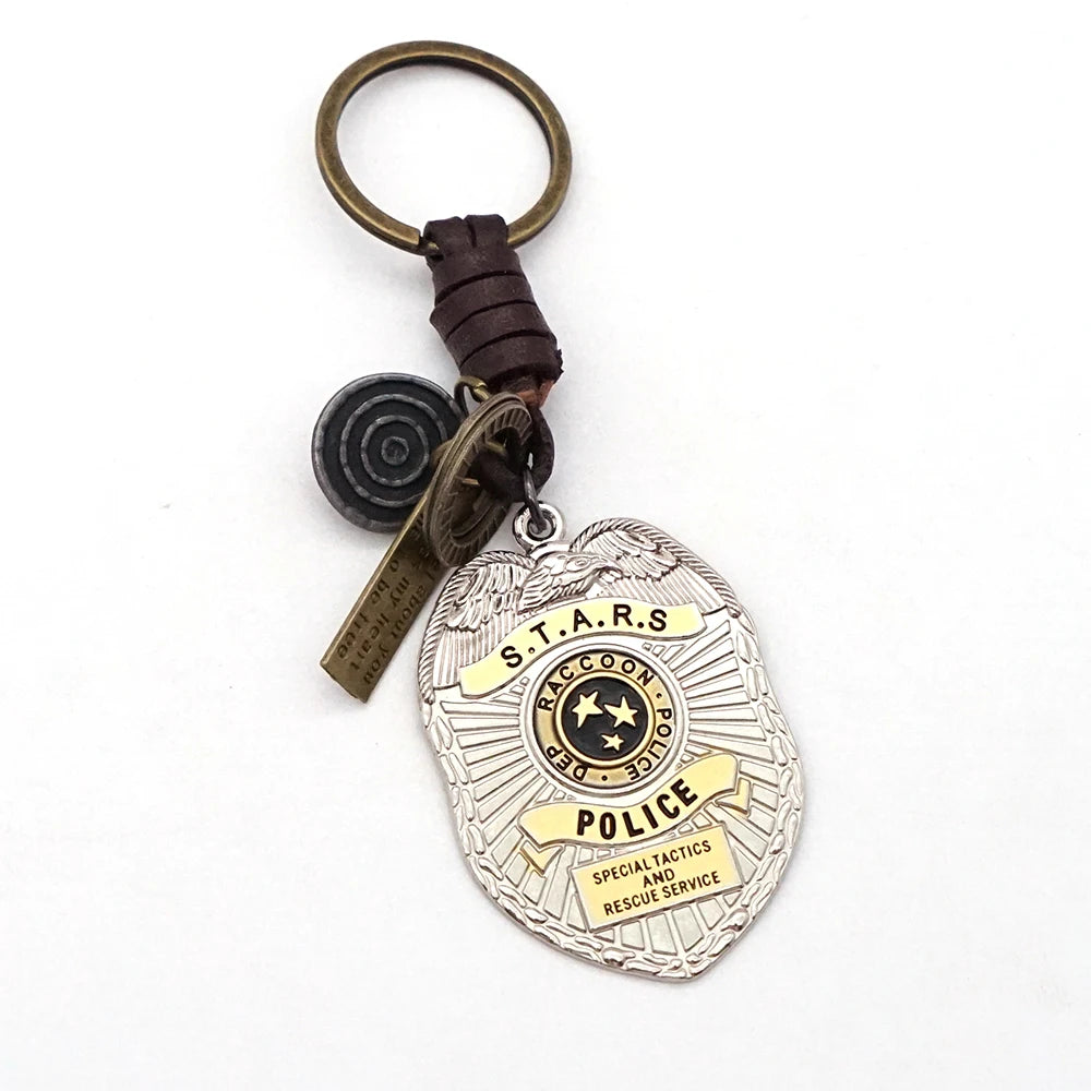 Resident Evil Game Leon S Kennedy RPD Raccoon City Keychains