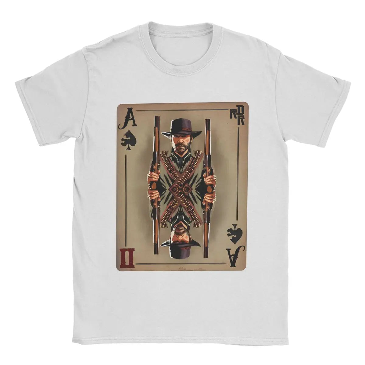Red Dead Redemption 2 Vintage Arthur Morgan Cotton Tshirt - White / S Available at 2Fast2See.co