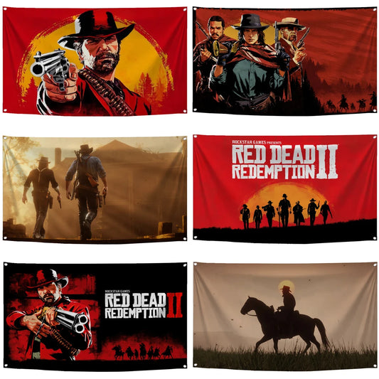 Red Dead Redemption 2 Fabric Banners RDR2 - Available at 2Fast2See.co