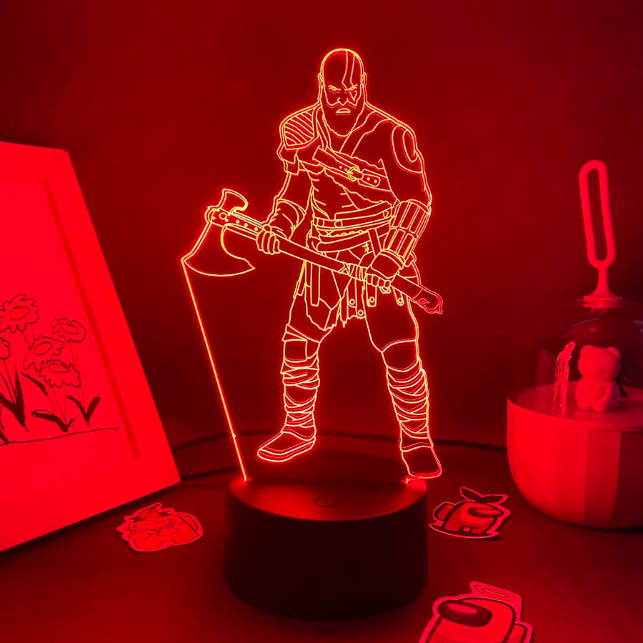 God Of War 4 3D Night Lamp - Available at 2Fast2See.co
