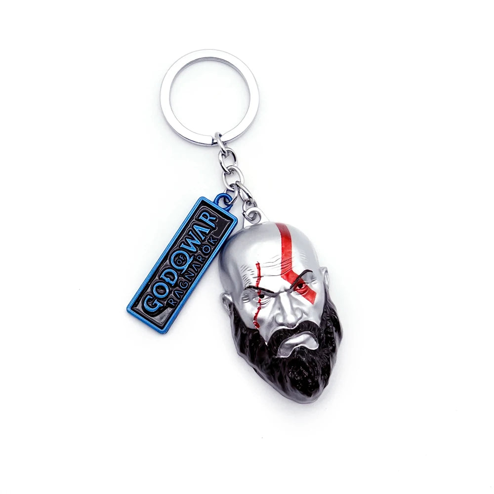 God of War 5 Kratos Head Keychain