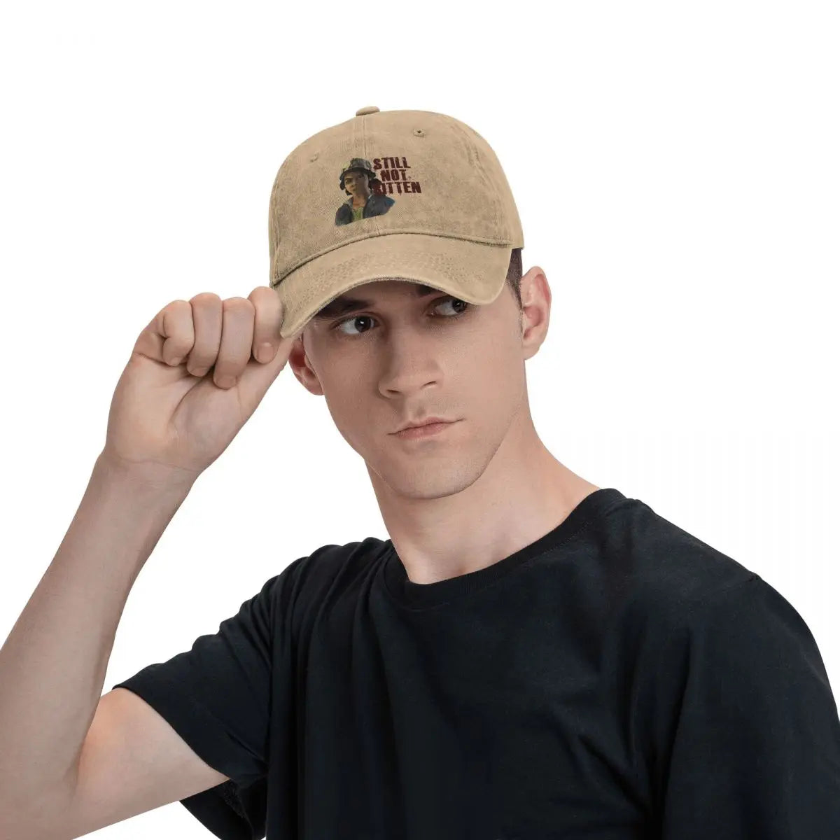 The Walking Dead Clementine Retro Washed Baseball Cap - Khaki / One Size Available at 2Fast2See.co