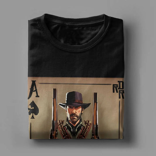 Red Dead Redemption 2 Vintage Arthur Morgan Cotton Tshirt - Khaki / S Available at 2Fast2See.co