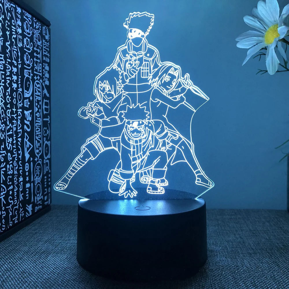 Anime Naruto Uzumaki LED 3D Night Lamps 16 Colors Lamp Decor