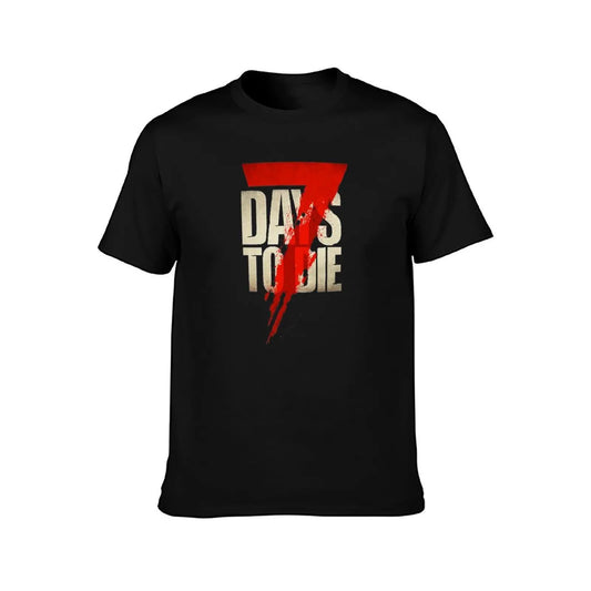 7 Days To Die Video Game Tshirt 100% Cotton PC Games Merch - Black / S Available at 2Fast2See.co