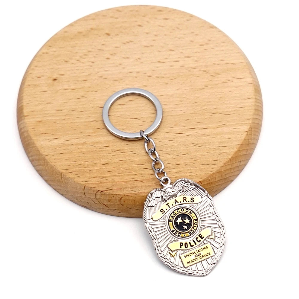 Resident Evil Game Leon S Kennedy RPD Raccoon City Keychains