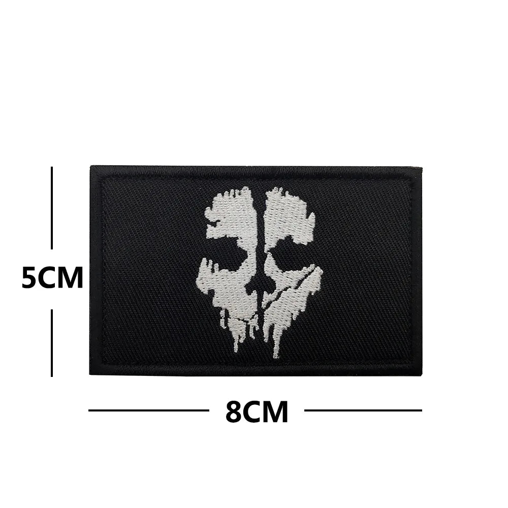 Call of Duty Patches Ghost Mask Skull Embroidered Patches - 2 Available at 2Fast2See.co