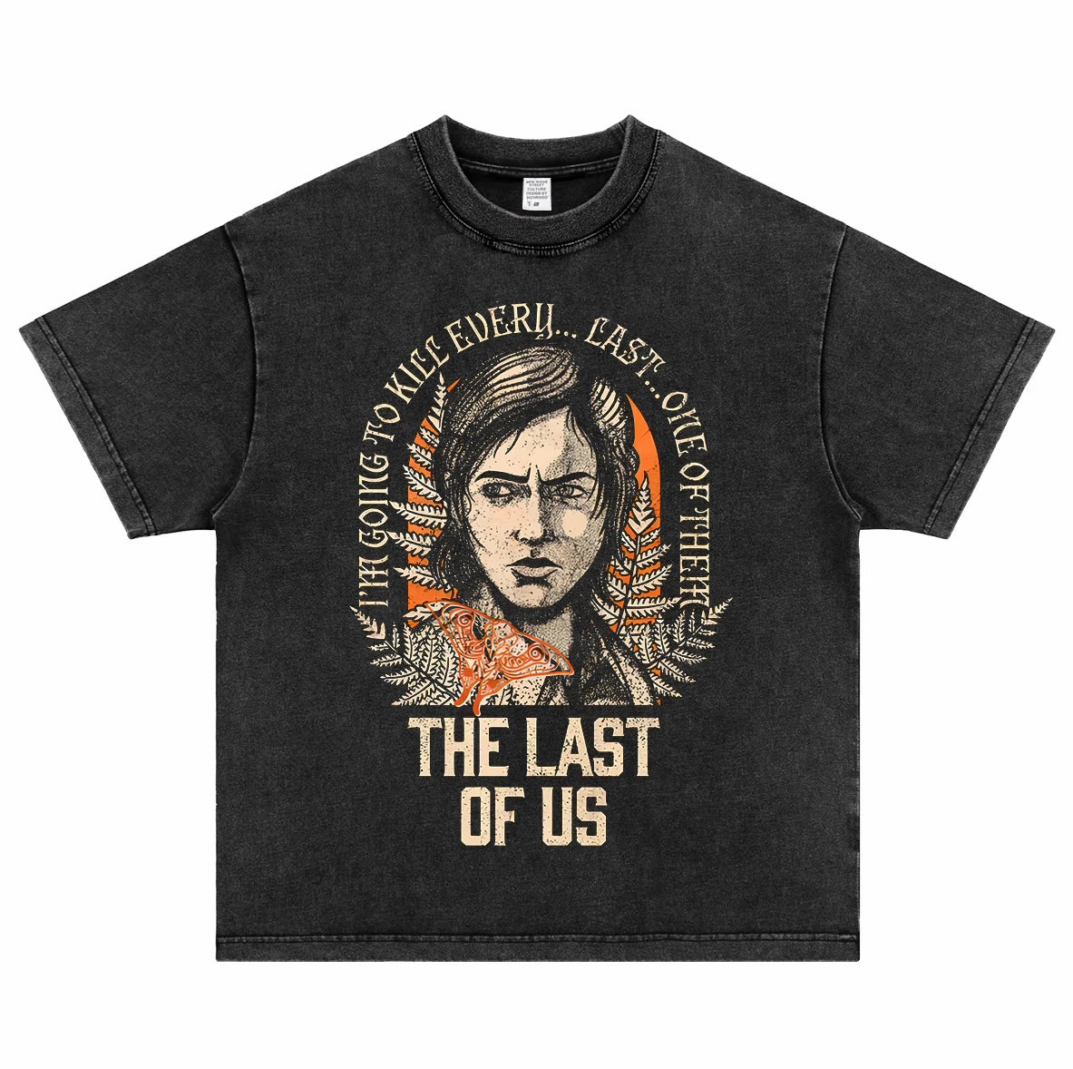 The Last of Us Pure Cotton Vintage Short-sleeved T-shirt Characters Tribute