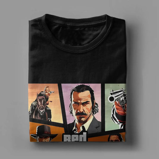 Red Dead Redemption II Aesthetic Gaming Tshirt - Black / L Available at 2Fast2See.co