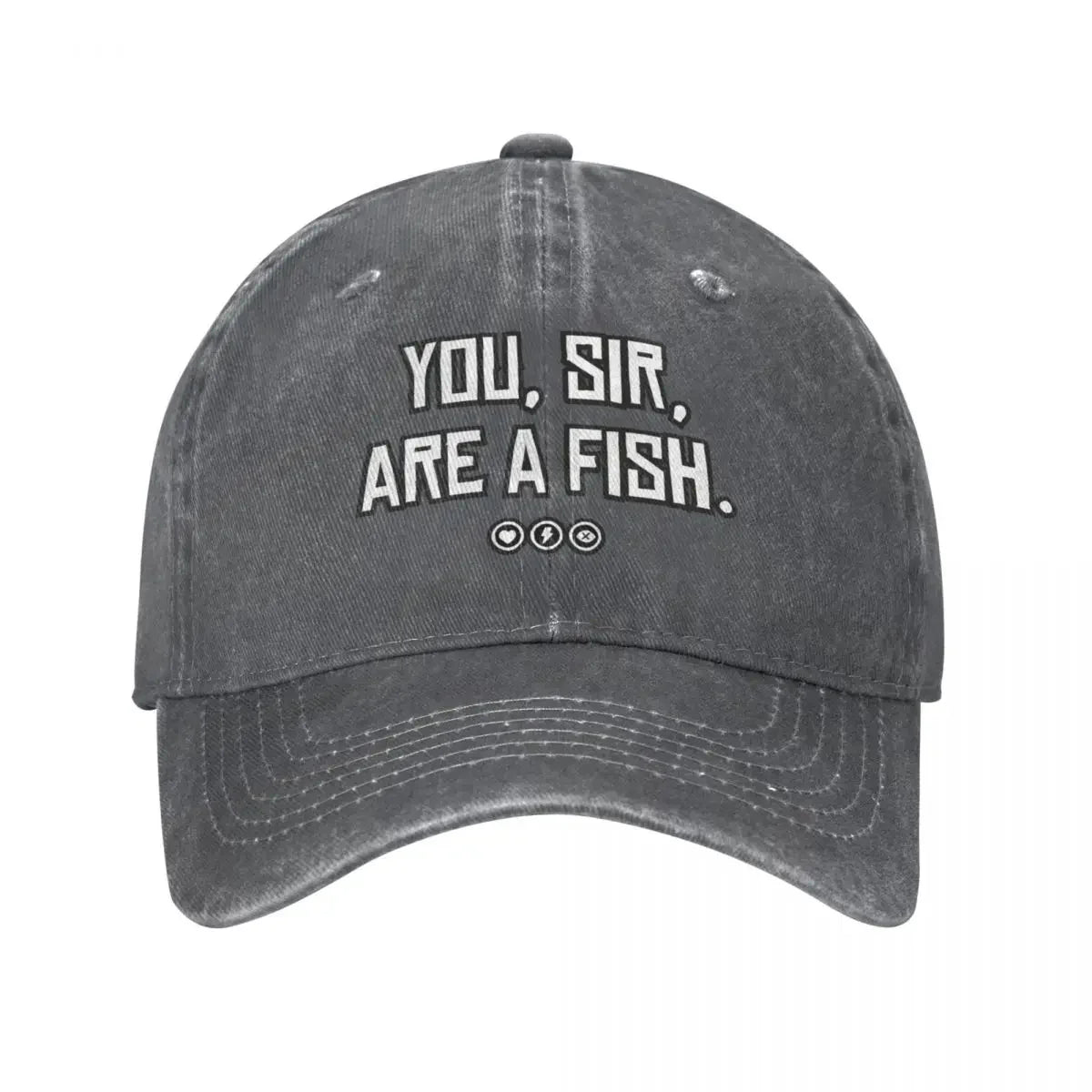 You, sir, are a fish | Red Dead Redemption 2 Inspired Design Cap - Dark Gary Available at 2Fast2See.co
